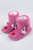 Furry Reindeer Slipper Booties for Women