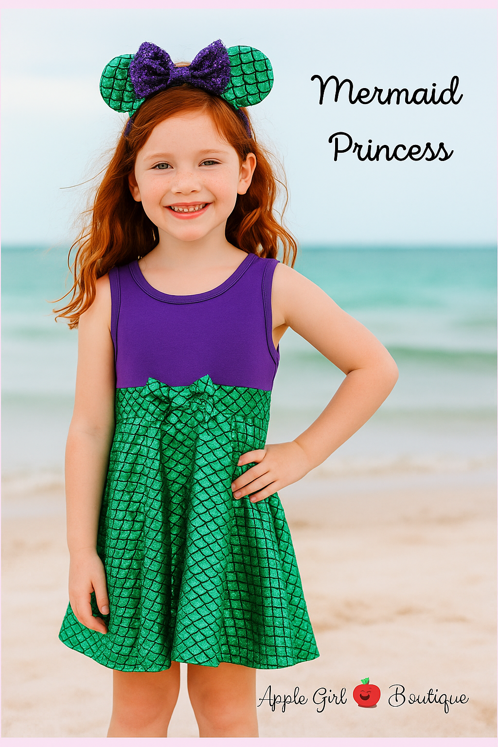 Mermaid Princess Dress and Ears for Girls