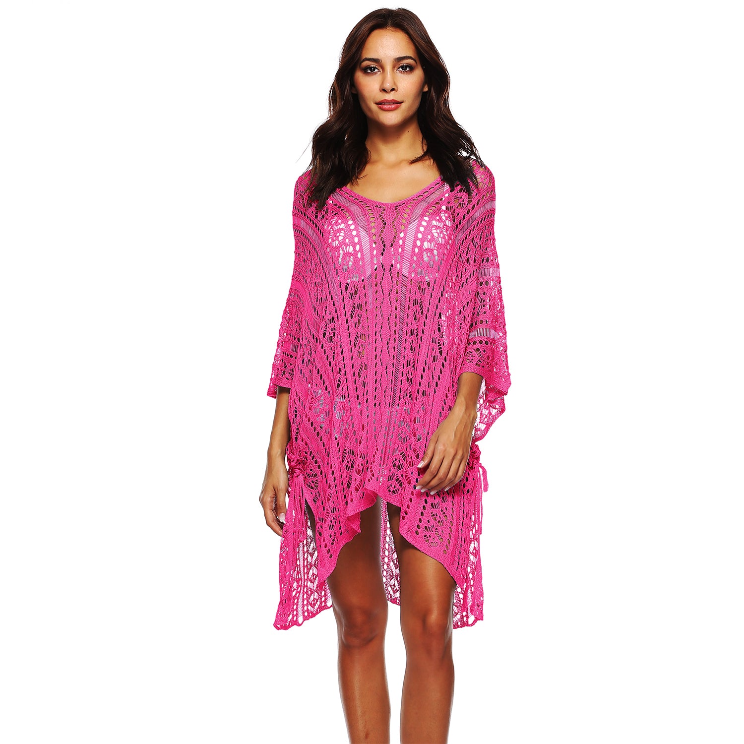 The Nikki - Women's Beach Cover Up in Hot Pink
