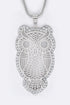 Silver Owl Necklace with Wide Style Chain - Apple Girl Boutique