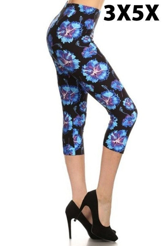 Midnight on the Island - Women's 3X/5X Plus Size Capris