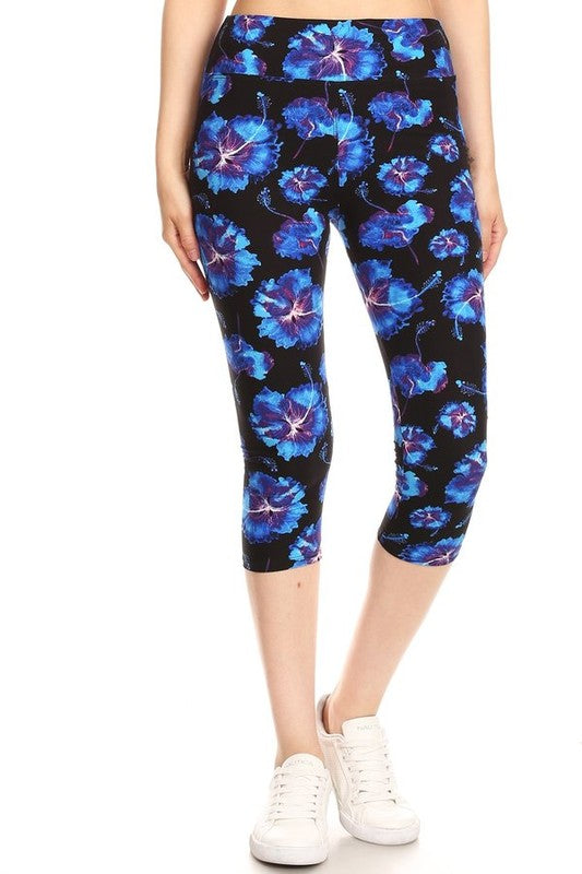 Midnight on the Island - Women's One Size Capris – Apple Girl Boutique