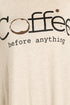 Coffee Before Anything - Women's Tunic Top in Heathered Oatmeal