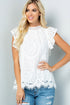 The Rosemarie - Women's Lace Top in White