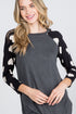 The Karina - Women's Top with Black Sleeves