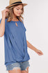 The Christina - Women's Top in Denim Blue