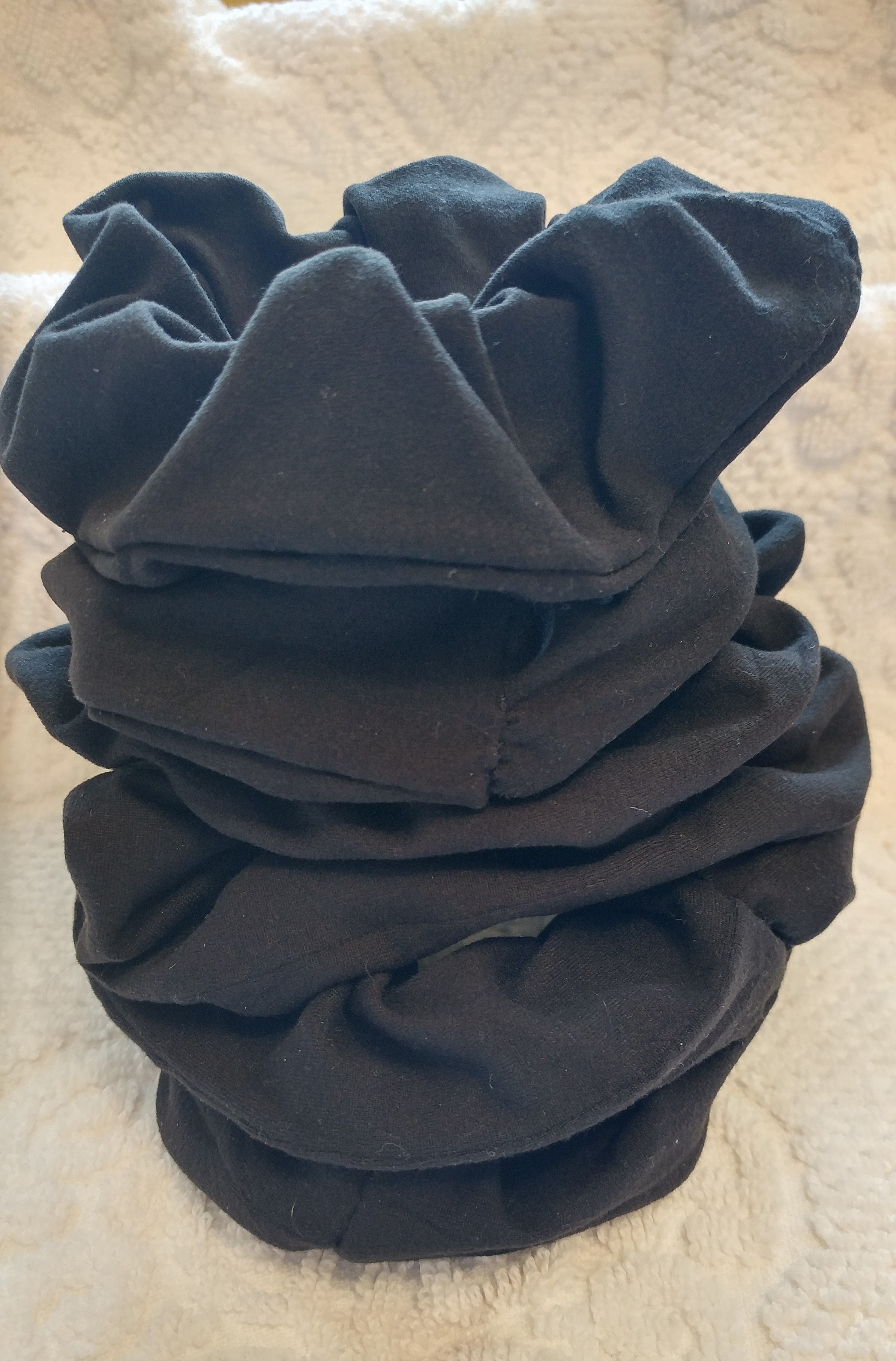 Solid Black - Hair Scrunchie