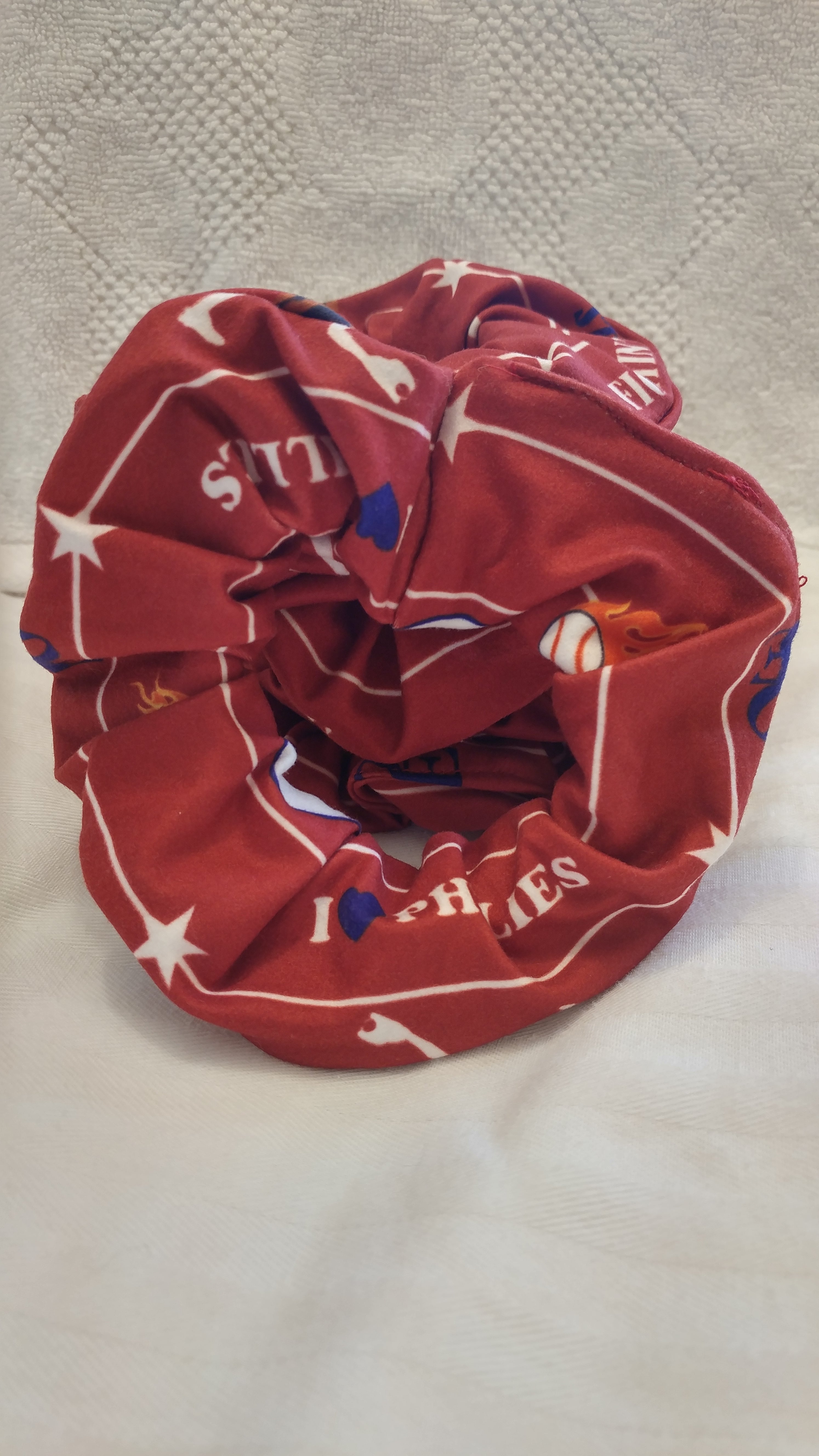 Phillies Have My Heart Red Scrunchie