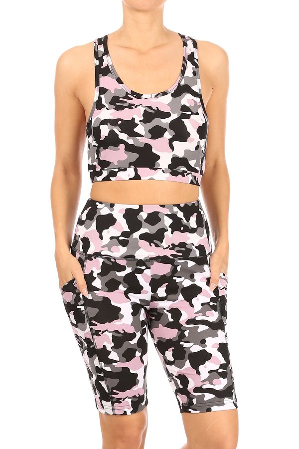 Lavender Camo Activewear Set