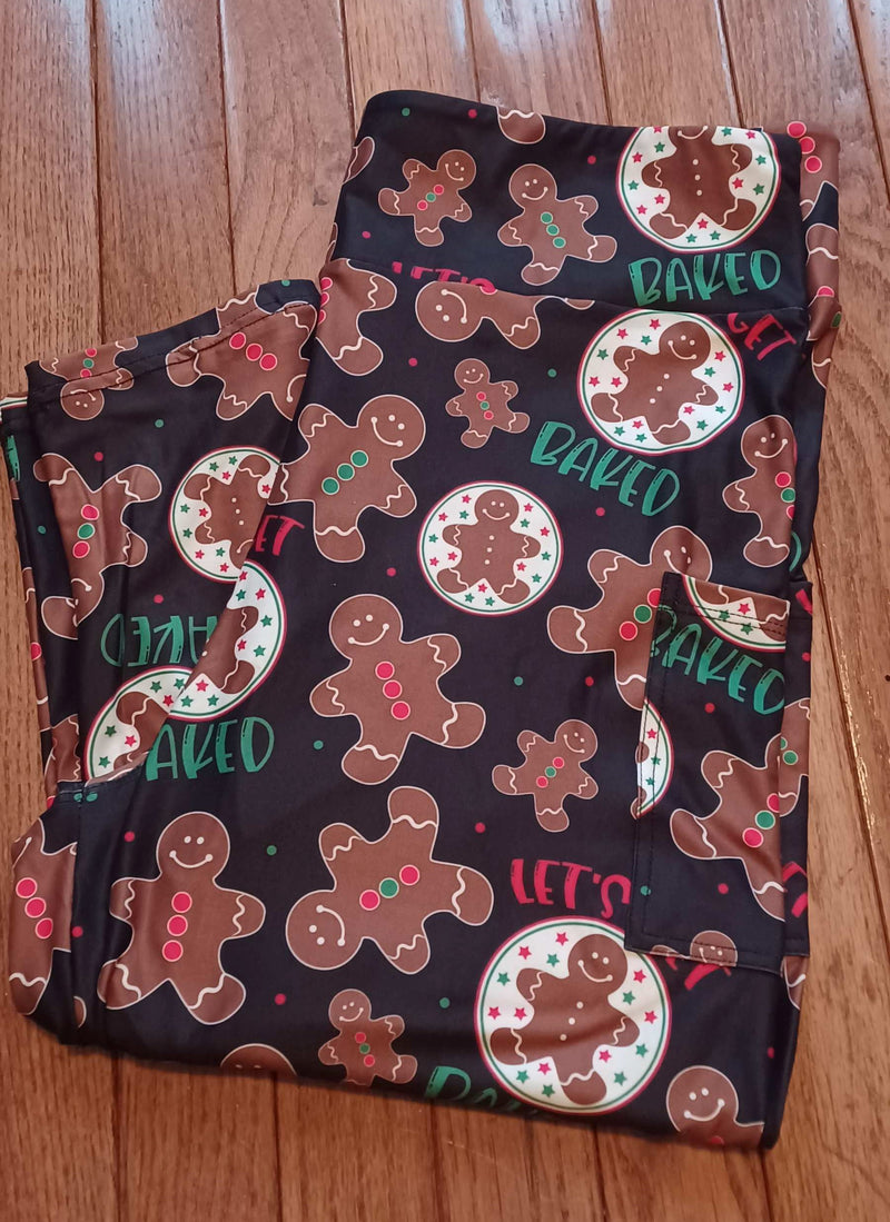 Let's Get Baked - Women's One Size Leggings with Pockets
