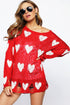 The Athena - Women's Distressed Sweater in Red