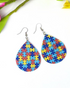 Autism Awarness Tear Drop Earrings