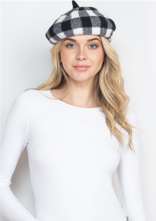 Buffalo Plaid Beret