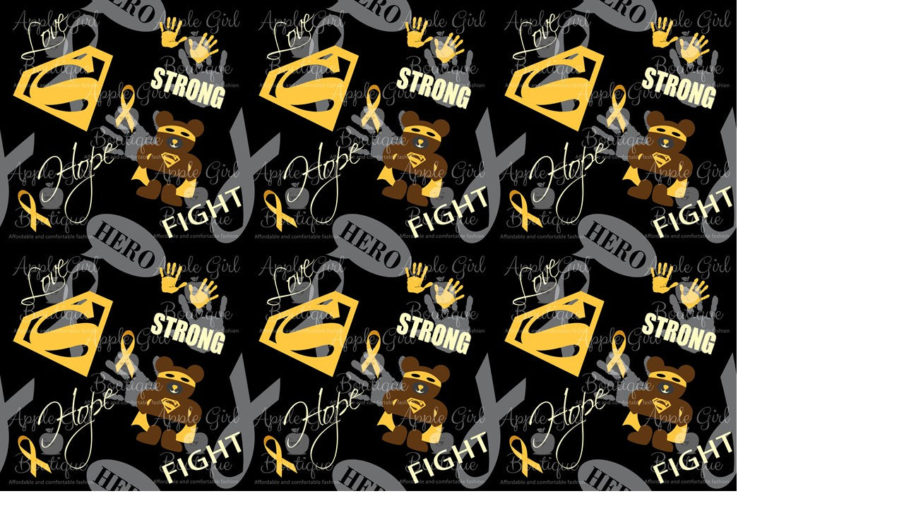 Superhero Fighter - Childhood Cancer Awareness Girls Leggings