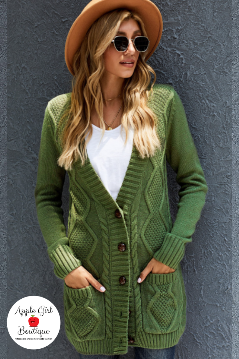 The Charlotte - Women's Cardigan in Olive