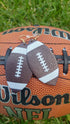 Football Faux Leather Hang Earrings