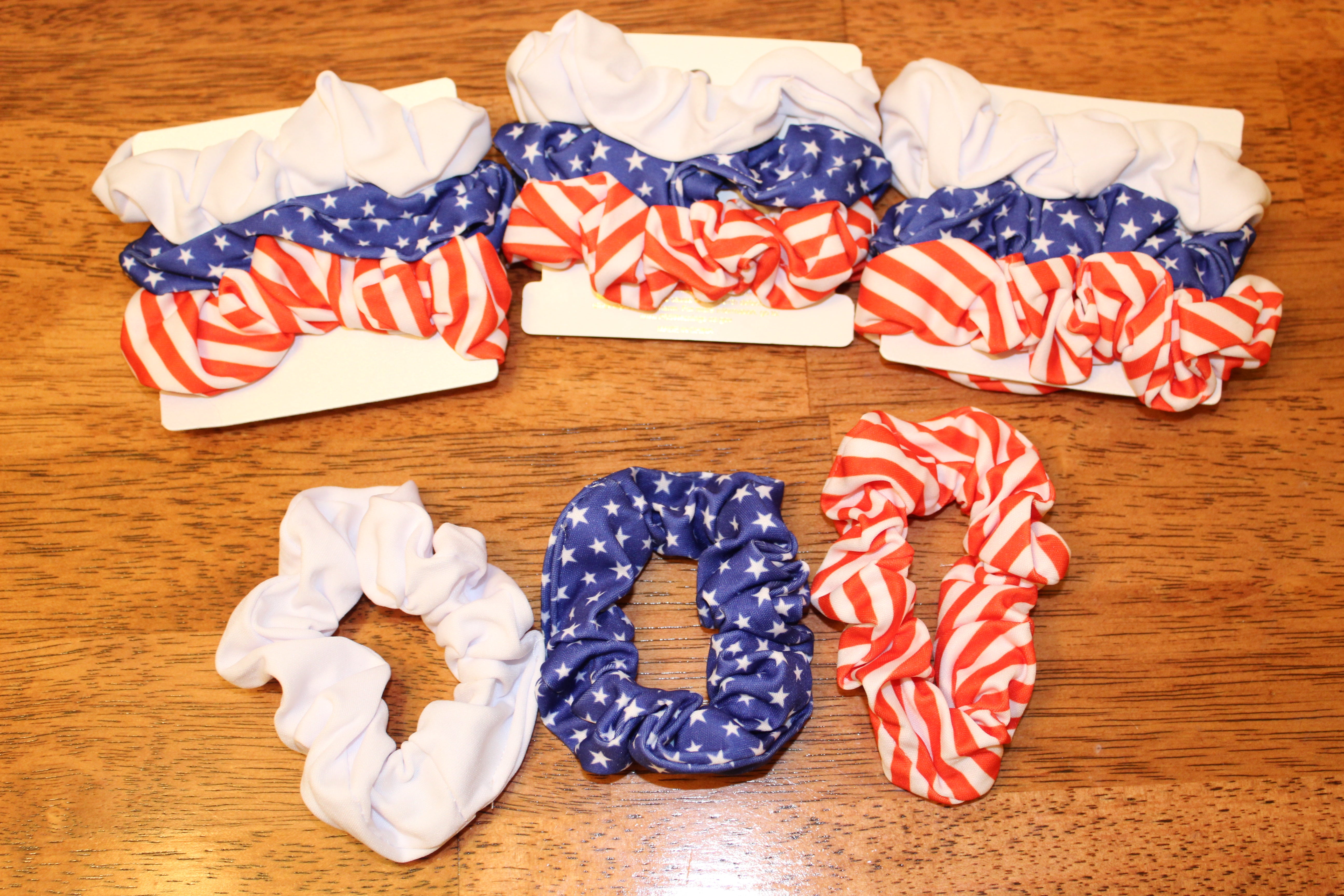 Red, White & Blue Scrunchie Set