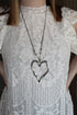Open Heart Vintage Pendant Necklace