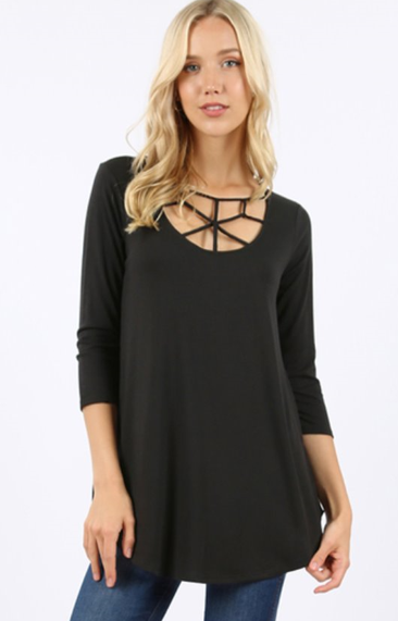 The Marci - Women's Plus Size Top in Black – Apple Girl Boutique