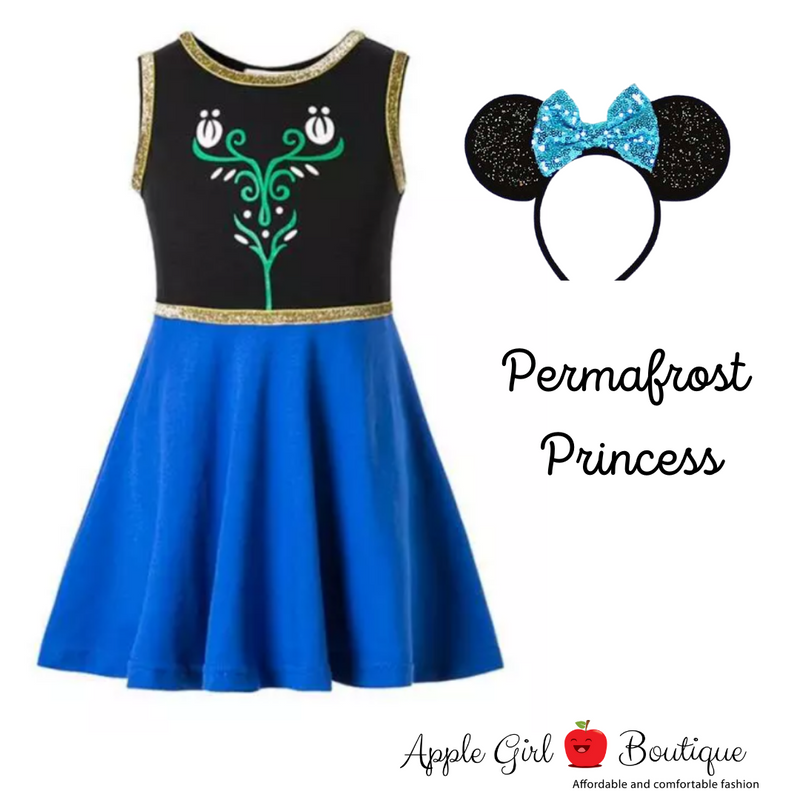 Permafrost Princess Dress and Ears for Girls