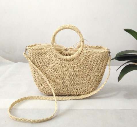 Woven Straw Handbag