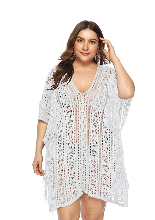 The Nikki  - Women's Beach Cover Up in White