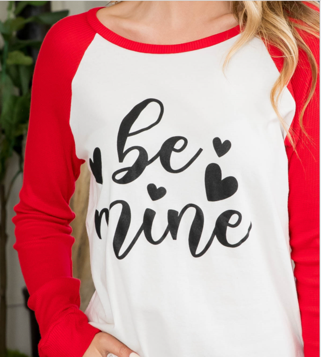 Be Mine - Women's Plus Size Raglan Top