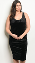 The Vanessa - Women's Plus Size Velvet Dress