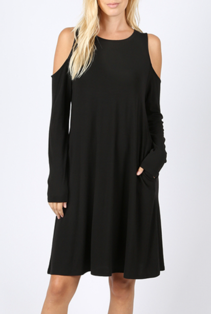 The Violet - Women's Cold Shoulder Dress