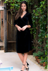 The Katherine - Women's Velvet Wrap Dress