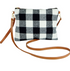 Cream Buffalo Plaid Crossbody/Clutch Bag