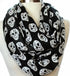 Black & White Skull Infinity Scarf