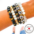 Black & White Buffalo Plaid Bracelet Set