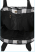 Buffalo Plaid Fabric Tote Bag - Black & White