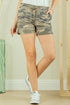 Olive Camo Women's Plus Size Shorts