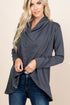 The Catherine - Women's Cardigan in Charcoal