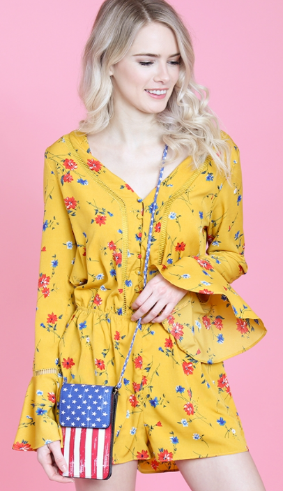 American Flag Cellphone Crossbody Bag