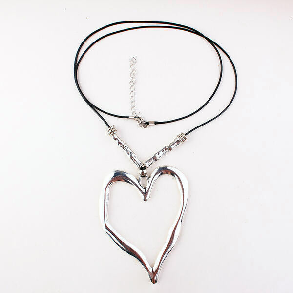 Open Heart Vintage Pendant Necklace