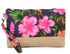 Navy Hibiscus Wristlet Cosmetics Bag