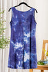 The Kimmie - Women's Dress in Navy Blue Tie Dye