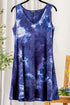 The Kimmie - Women's Dress in Navy Blue Tie Dye