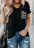 The Catrina - Women's Short Sleeve Top in Black