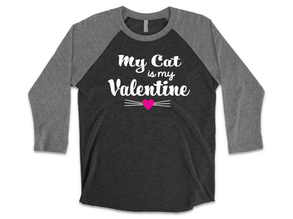 My Cat is My Valentine - Women's Raglan Top
