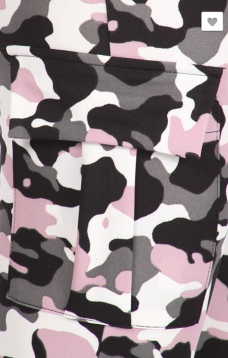 Pink & Black Camo Athletic Leggings for Women