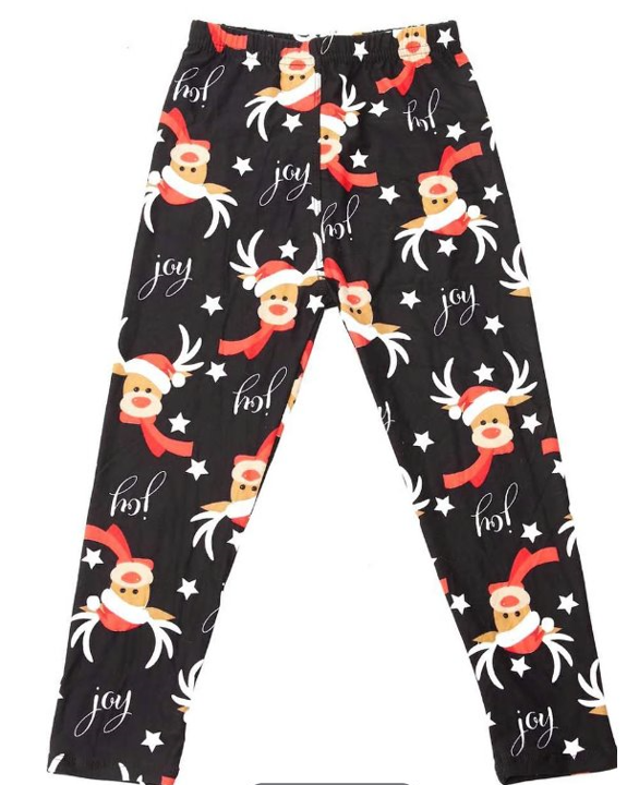 Reindeer Clause Girls Leggings
