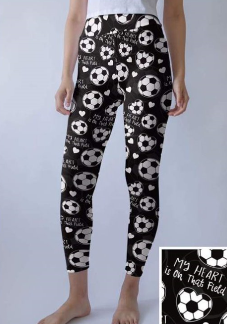 Soccer Love Women s Extra Plus TC2 Size Leggings Apple Girl