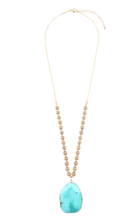 Turquoise Stone Pendant Necklace