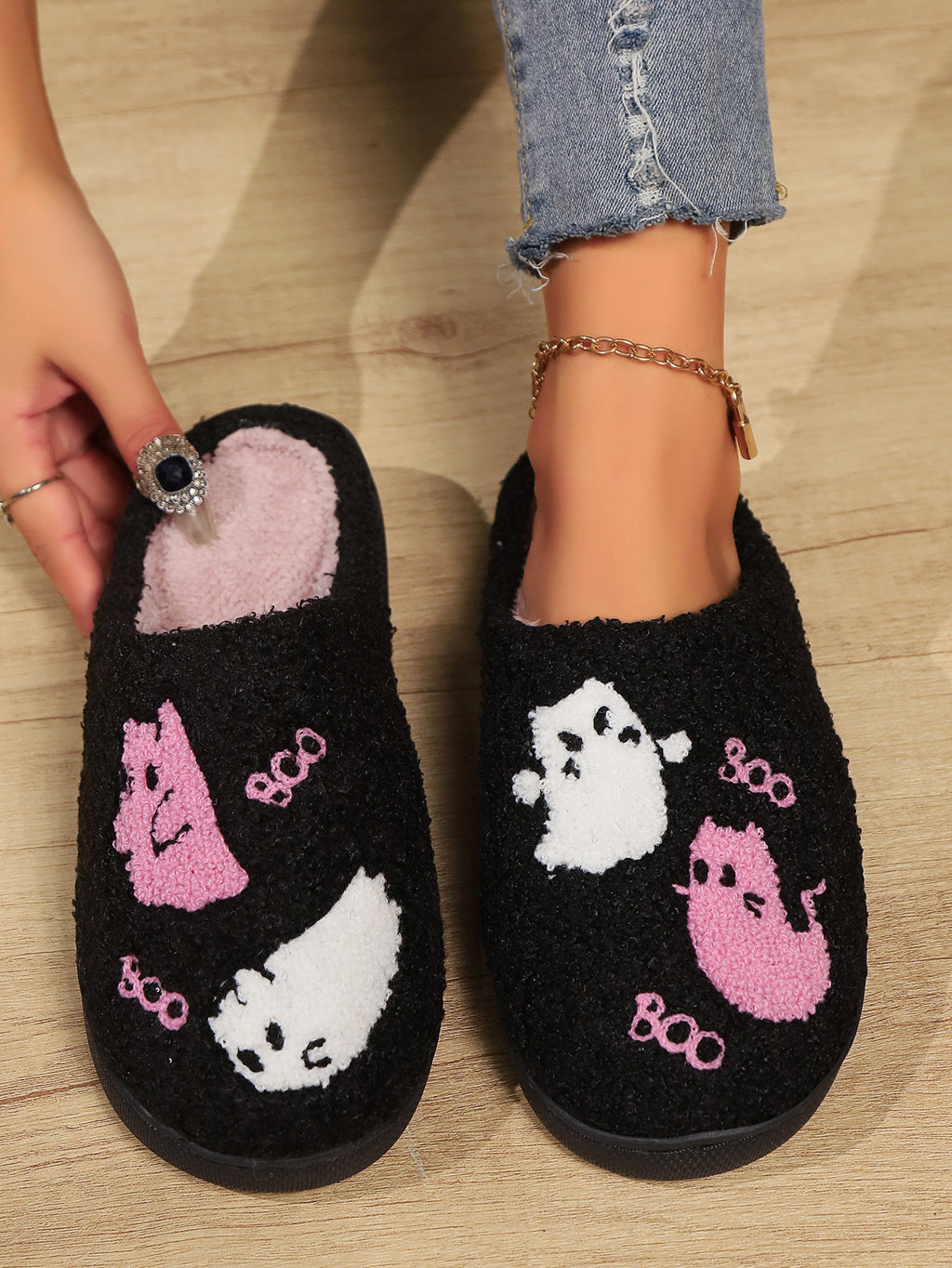 Ghost Cats - Furry Adult Slippers