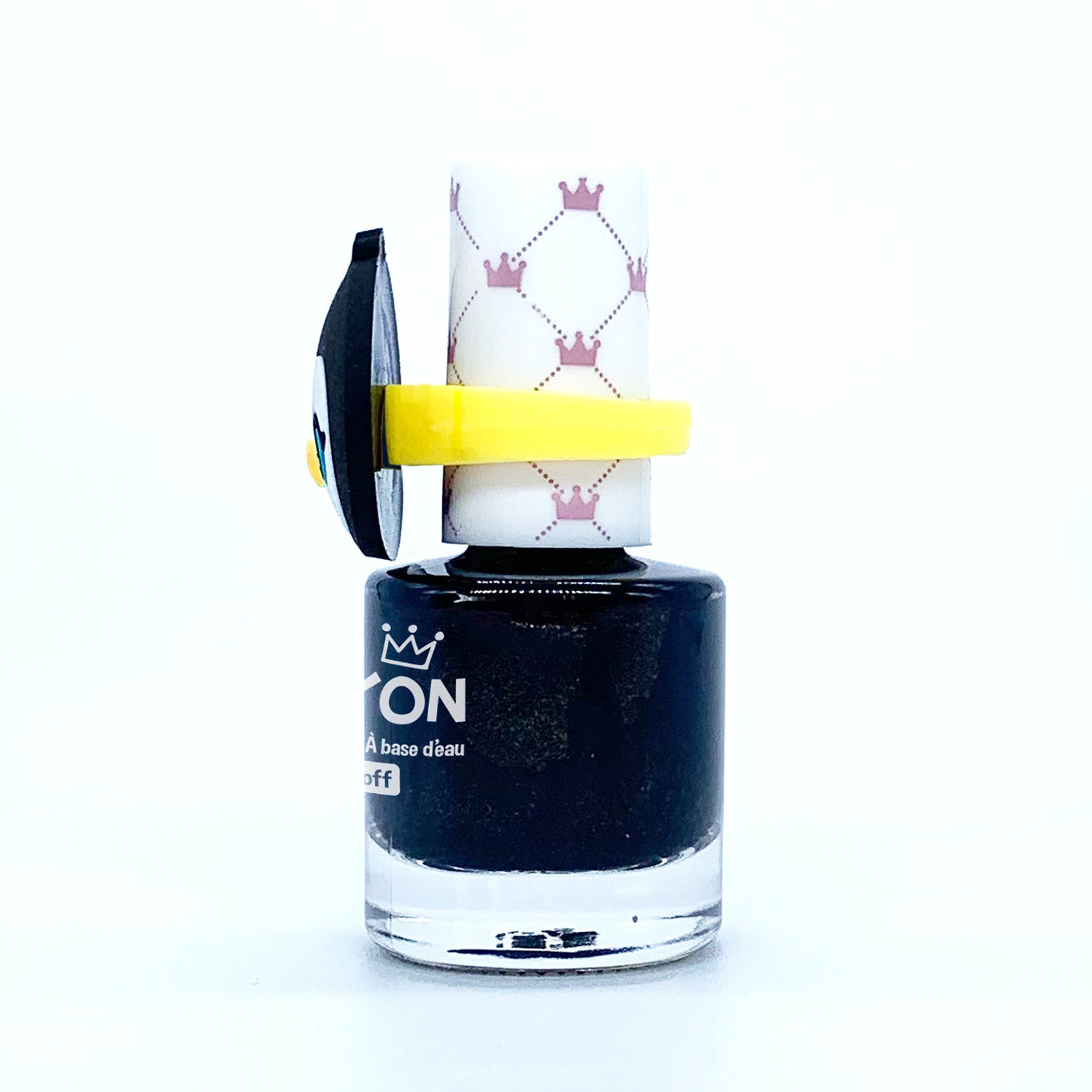 Penguin Black & Gold Ring Nail Polish - Water Based Polish