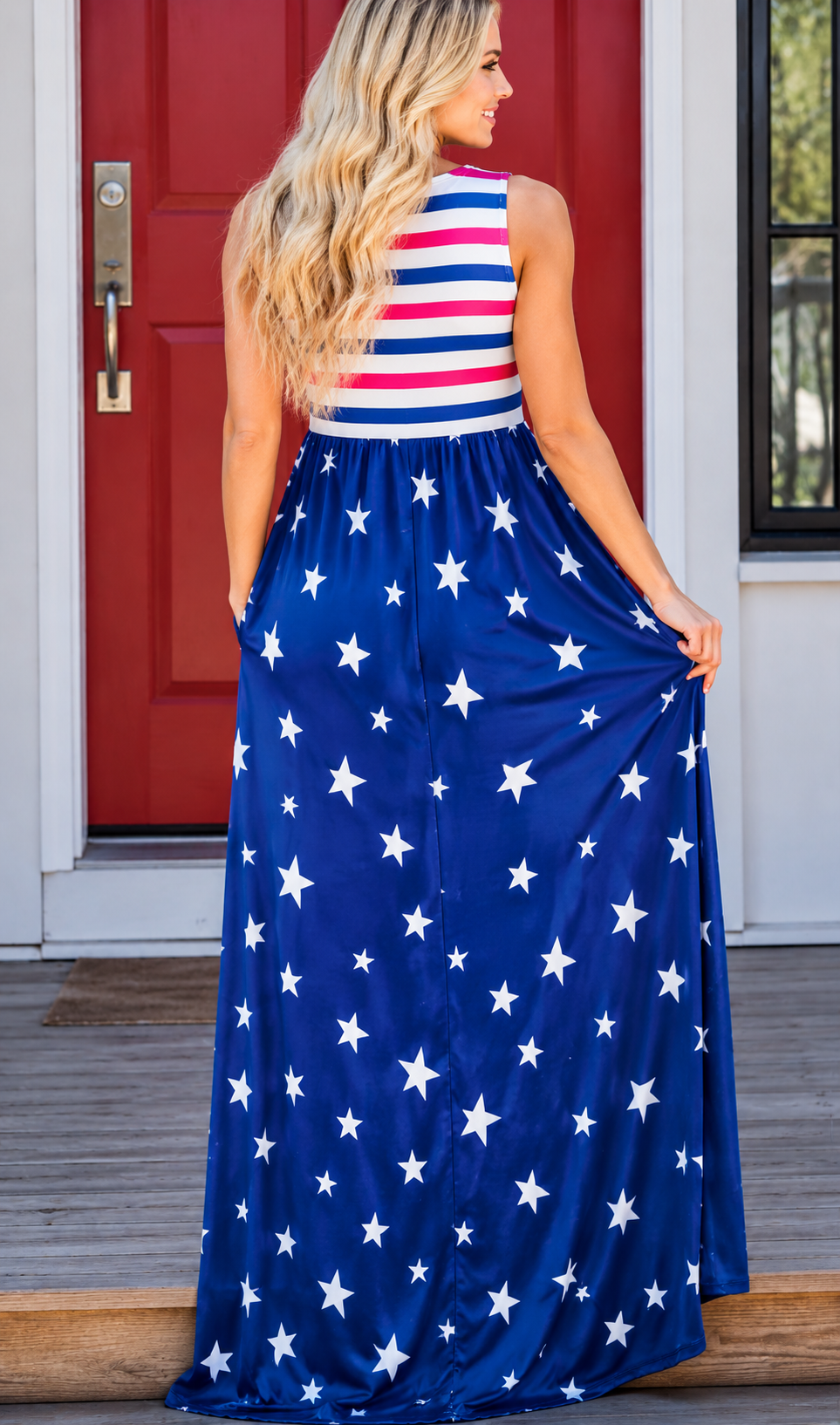 The Aimee Americana - Women's Maxi Dress